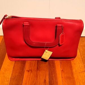 Vintage red coach bag